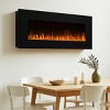Northwest 54" Electric Fireplace Wall Mounted Led Fire And Ice Flame with Remote: No Heat Faux Indoor Metal Frame - 4 of 4