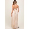 PinkBlush Beige Lace Bodice Cutout Tie Back Maternity Maxi Dress - 3 of 4