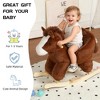 SeaCamel CPC Certified Toddler Rocking Alpaca (White) - Soft Plush Ride-On Toy with Lullaby Song, Hand Puppets & Safety Belt - 4 of 4