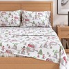 100% Cotton Holiday Flannel Sheet Set - Great Bay Home - 2 of 4