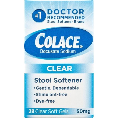 Colace Clear Soft Gels - 28ct