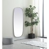 Elegant Lighting Metal Frame Oval Mirror 24x60 Inch in Silver - 3 of 4