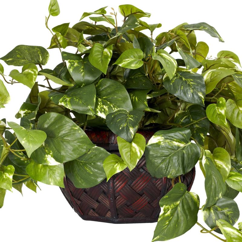 15&#34; x 29&#34; Artificial Pothos Plant in Decorative Vase - Nearly Natural, 4 of 5