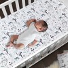 Lambs & Ivy Happy Jungle 100% Cotton Safari Animals Fitted Crib Sheet - White - 2 of 4