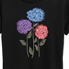 Women's - Instant Message - Pastel Hydrangea Flowers Short Sleeve Graphic T-Shirt - 2 of 4