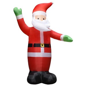vidaXL Christmas Inflatable Santa Claus Holiday Decoration Ornament with LEDs - 177.2" - 1 of 4