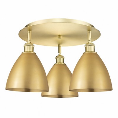 Ballston Dome - 3 Light Flush Mount In Industrial Style-10 Inches Tall and 19.25 Inches Wide
