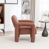 SEYNAR Modern PU Leather Accent Chair with Tubular Multifunctional Legs for Living Room - 3 of 4