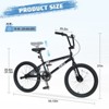 INFURNIC Bicycles 20" Folding Bike Steel Frame 1 Speed City Bike Steel Frame Compact Design for Easy Storage Commuting, Black, 55.12"*25.2"*37" - 3 of 4