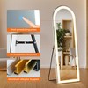 NicBex Arched/Rectangle Full Length Mirror,Floor Standing Mirror with 3 Color LED Lights,Wall Mirror with Stand for Bedroom,Living Room - 3 of 4