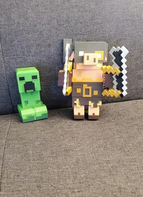 Minecraft - Figura Articulada - Creeper Vs Piglin Bruiser - GYR98 - M. -  Real Brinquedos