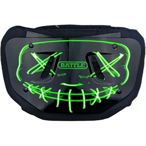 Battle Sports Adult Nightmare 2.0 Chrome Football Back Plate- Neon Green - 1 of 2