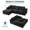 Jojoka 108'' Modular Sectional Sofa, Corduroy Deep Seat Couch with Chaise and Memory Foam, No Assembly Needed - 2 of 4