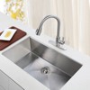WOWOW 30 in. Drop In/Undermount Single Bowl 16-Gauge Stainless Steel Kitchen Sink in Brushed Nickel - 3 of 4