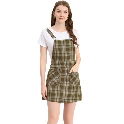 Allegra K Women's Causal Adjustable Strap Above Knee Suspender Skirts