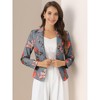 INSPIRE CHIC Women's Notched Lapel Open Front Business Casual Blazer - 2 of 4