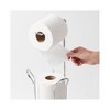iDesign Toilet Paper Holder Stand - Bathroom Storage with 3-Roll Reserve - Chrome - 4 of 4