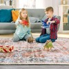 Living Room Rug Vintage  Washable Rug Non Slip Distressed Floor Cover Low Pile Ultra-Soft Carpet for Bedroom Office - 4 of 4