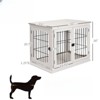 VisioGear Dog Crate, Small Dog Cage End Table with Two Opening Sides, Lockable Door, Puppy Kennel Indoor, White, 13"*32"*26" - 3 of 4