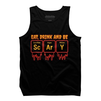 Men's Design By Humans Funny Periodic Element Chemistry Halloween Science By Luckyst Tank Top