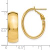 Black Bow Jewelry 7.5mm Polished 14k Yellow Gold Oval Hoop Earrings, 23mm (15/16 Inch) - 4 of 4