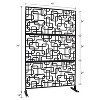 Grungis Matrix Metal Decorative Patio Screens,Freestanding Privacy Screens with Hollow Rectangular Pattern for Patios Outdoor,76" H×48" W - 3 of 4