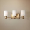 Minka Lavery Modern Wall Light Liberty Gold Hardwired 19" 3-Light Fixture Etched Opal Glass Shade for Bathroom Vanity Living Room - 2 of 3