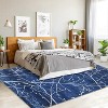 Washable Area Rug with Modern Abstract Branch Print for Bedroom, Non-Slip Backing, Soft Low-Pile Floor Carpet for Living Room, Kitchen - 2 of 4