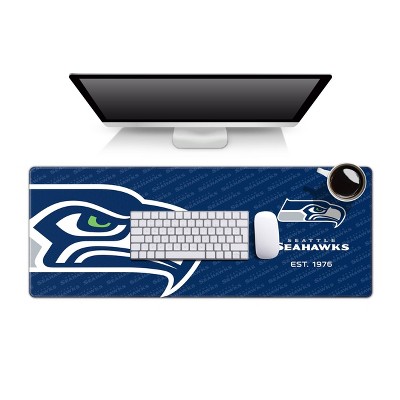 Seattle Seahawks Blue and Green Logo Desk Pad 31.5" x 12"