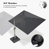 PURPLE LEAF Deluxe Aluminum Outdoor Patio Umbrella Square Cantilever Umbrellas - 4 of 4