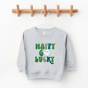 The Juniper Shop Happy Go Lucky Smiley Face Toddler Graphic Sweatshirt - 1 of 3
