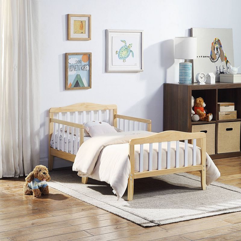 Olive &#38; Opie Twain Toddler Bed - Natural/White, 1 of 9