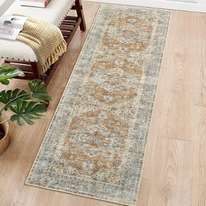 Nasitip Retro Bohemia Area Rugs for Living Room Soft Low Pile Non - Sliping, Machine Washable - 1 of 4