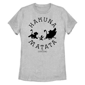 Women's Lion King Hakuna Matata Means No Worries T-Shirt - 1 of 4
