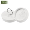 Unique Bargains Rubber Stainless Steel Beaded Chain with Pull Ring Drain Stoppers 2 Pcs - 3 of 4