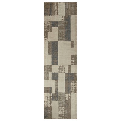 Modern Contemporary Transitional Block Geometric Patchwork Indoor Area Rug by Blue Nile Mills
