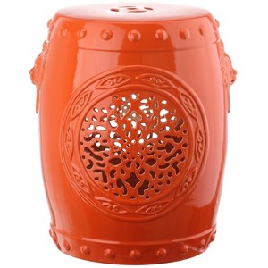 Flower Drum Garden Stool - ACS4532 - Indoor/Outdoor - Safavieh - 1 of 3