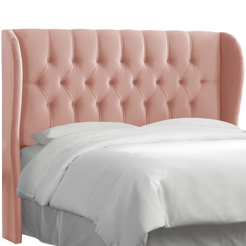 Blush on sale tufted headboard