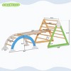 INFURNIC Baby Activity Gyms Wooden Climbing Triangle with Ramp and Rocker for Kids Playroom, Multicolored, 90"*31.5"*32" - 4 of 4