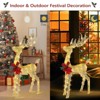Christmas Pre-Lit Reindeer & Santa Sleigh Outdoor Decor, 90 Weatherproof LEDs, Festive Indoor/Outdoor Christmas Gift Decoration with Stakes & Zip Ties - 4 of 4