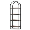 Resenkos Book Storage Display Book Shelf,4-Tier / 5-Tier Bookshelf, Arched Bookcase Display Rack with Storage Shelves Rustic Brown - 4 of 4