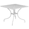 Flash Furniture Oia Commercial Grade 35.5" Square Indoor-Outdoor Steel Patio Table Set with 2 Square Back Chairs - 3 of 4