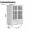 NicBex Elegant Sideboard Buffet Cabinet with Glass Door and Drawer for Kitchen & Living Room,White - 3 of 4