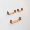 SEVOBAL Decorative Bookshelf Floating Shelves Wall Wood Decor Storage Shelves Wall Mounted Shelf Storage Hanging Shelf, Beige, 13.98"*3.94"*2.76" - 2 of 4