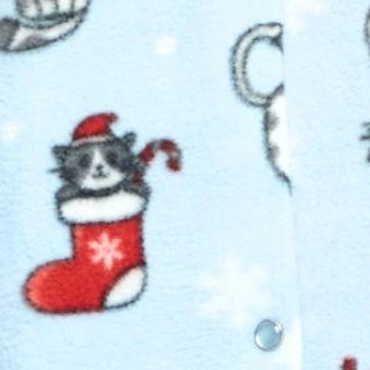 light blue holiday cat