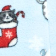 light blue holiday cat