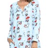 Casual Nights Women's Printed Fleece Snap-Front Lounger House Dress - 4 of 4