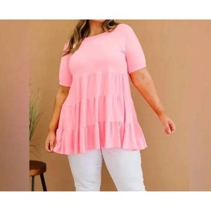 Women's Tiered Babydoll Tee - ZENANA - 1 of 1