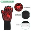 Unique Bargains Silicone Heat Resistant Grilling Gloves 1472°F High Temp Resistance 1 Set - 2 of 4