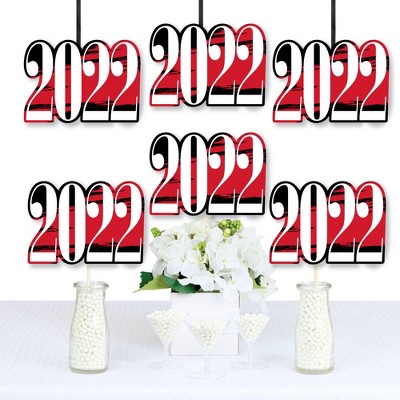 Big Dot of Happiness Red Grad 2022 - Best is Yet to Come - 2022 Decorations DIY Red Graduation Party Essentials - Set of 20